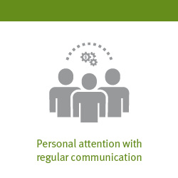 Personal attention with regular communciation